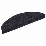 Stair Mats Self-adhesive 20 pcs 65x21x4 cm Black Half Round Large 3365645