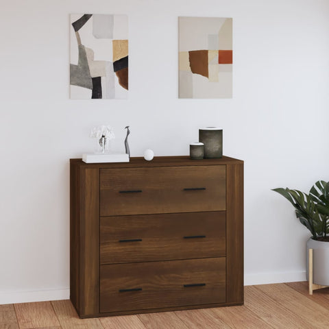 ZNTS Sideboard Brown Oak 80x33x70 cm Engineered Wood 816583