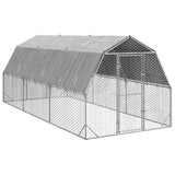 Chicken Run with Roof 2.5x6x2.25 m Galvanised Steel 3328522