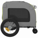 Pet Bike Trailer with Storage Green and grey 125 x 53 x 54 cm 93850