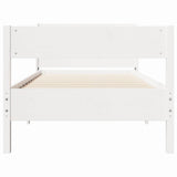Bed Frame without Mattress White 100x200 cm Solid Wood Pine 3306934