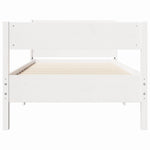 Bed Frame without Mattress White 100x200 cm Solid Wood Pine 3306934