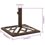 Umbrella Base Bronze 44x44x31 cm Cast Iron 317762