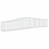 Arched Gabion Baskets 10 pcs 400x50x60/80 cm Galvanised Iron 3145938