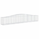 Arched Gabion Baskets 10 pcs 400x50x60/80 cm Galvanised Iron 3145938