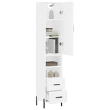 Highboard White 34,5x34x180 cm Engineered Wood 3198921