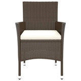 Garden Chairs with Cushions 4 pcs Brown Poly Rattan 362526