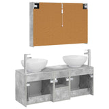 Bathroom Cabinet Set 4 pcs Concrete Grey Engineered Wood 3406506