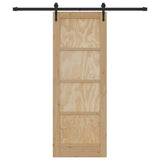 Sliding Door ORKDAL Brown 73.5 x 198.5 cm Solid Pine Wood 3333662