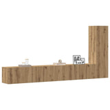 3 Piece TV Cabinet Set Wall-mounted Artisan Oak Engineered Wood 3329198