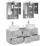 Bathroom Furniture Set 5 pcs Concrete Grey 3406922