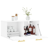 Wall Cabinet White 80x36.5x35 cm Engineered Wood 830060
