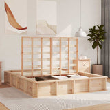 Bed Frame Brown 160 x 200 cm Solid Pine Wood 3385709