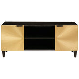 TV Cabinet Black and Gold 105 x 33 x 46 cm Engineered wood 4017828
