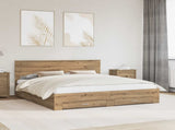Bed Frame with Drawer Artisan Oak 180 x 200 cm Engineered Wood 3410869