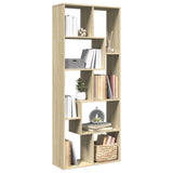 Room Divider Bookcase Sonoma Oak 67x25x161.5 cm Engineered Wood 858077