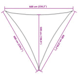 Sun Shade Sail Light Grey 6x6x6 m 100% Polyester Oxford 4000927