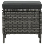 ZNTS 4 Piece Garden Lounge Set with Cushions Poly Rattan Grey 48146