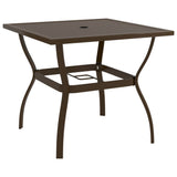 Garden Table Brown 81.5x81.5x72 cm Steel 312279