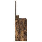 ZNTS Dressing Table with Drawers - Smoked Oak, 100x41x140 cm 865149