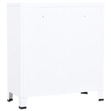Storage Chest White Steel Medium Storage Chest Rectangular 339624