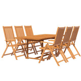 Garden Dining Set Natural wood Solid acacia wood Medium Foldable 3079638