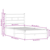 Bed Frame without Mattress with Headboard Sonoma Oak 90x200 cm 4017193