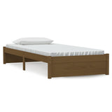 Bed Frame without Mattress Honey Brown Solid Wood 90x200 cm 814937