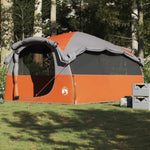 ZNTS Family Tent Tunnel 6-Person Grey and Orange Waterproof 4009574