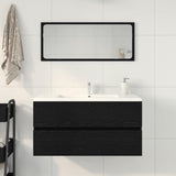 Bathroom Sink Cabinet with Drawer Black Oak 90 x 38.5 x 45 cm 862544