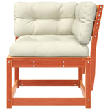 Garden Sofa Corner with Cushions Wax Brown 73x73x78 cm Solid Wood Pine 844686