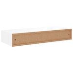 ZNTS Wall-mounted Drawer Shelf White 60x23.5x10 cm MDF 330255