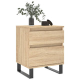 Bedside Cabinets 2 pcs Sonoma Oak 40x35x50 cm Engineered Wood 830691