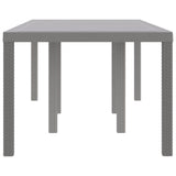 Garden Dining Table Light grey 200 x 100 x 73 cm Poly Rattan 871691