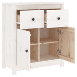 Sideboard White 70x35x80 cm Solid Wood Pine 813750
