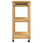 ZNTS Kitchen Trolley MONZA 84x40x90 cm Solid Wood Pine 376100