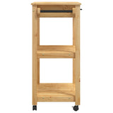 ZNTS Kitchen Trolley MONZA 84x40x90 cm Solid Wood Pine 376100