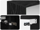 Bathroom Mirror Cabinet Black Oak 60 x 14.5 x 70 cm 889064
