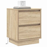 Bedside Cabinet with Drawer 2 pcs Sonoma Oak 39 x 34.5 x 50 cm 869615