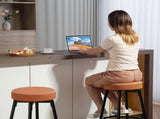 Set of Two Faux Leather Bar Stools - Brown/Black T3398P377911