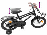 Kids Bike 14 Inches for 3-5 Years Old Black 42009254