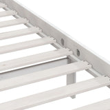 Bed Frame without Mattress White Solid Wood 100x200 cm 810138