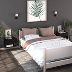 ZNTS Wall-mounted Bedside Cabinets 2 pcs Black 810956
