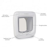 ZNTS PetSafe Microchip Cat Flap White PPA19-16145 422155