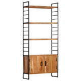 4-Tier Bookcase 80x30x180 cm Solid Acacia Wood 284420