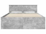 Bed Frame Concrete Grey 135 x 190 cm Engineered Wood 3408588