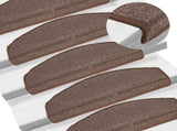 Stair Mats 30 pcs 65x24x4 cm Coffee Brown Half Round Large 3365753