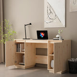 ZNTS Desk 140x50x75 cm Solid Wood Pine 814324