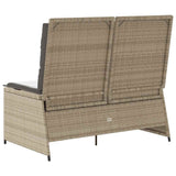 Garden Bench Beige Poly Rattan 3394470