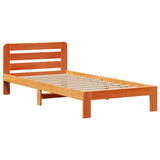 Bookcase Bed without Mattress Wax Brown 75x190 cm Small Single Solid Wood Pine 3309979